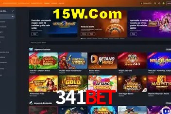 Interface moderna da plataforma 341bet